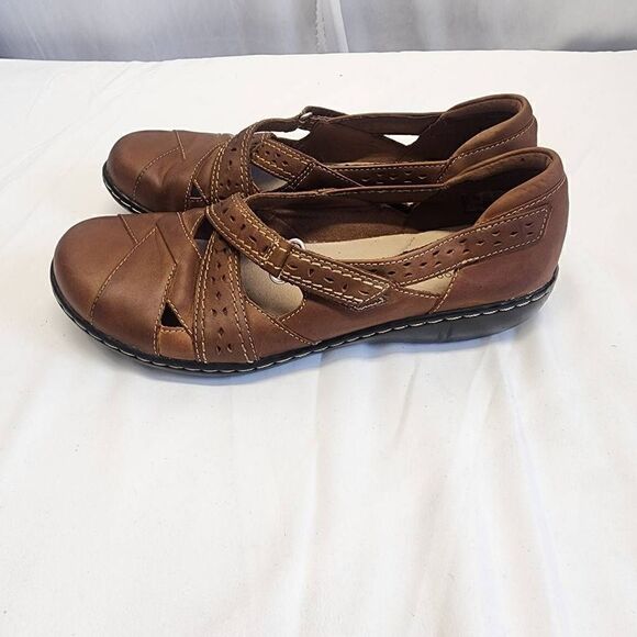 Clarks Women's Ashland Spin Q Slip-On Loafer Size 8 Brown - Picture 3 of 9